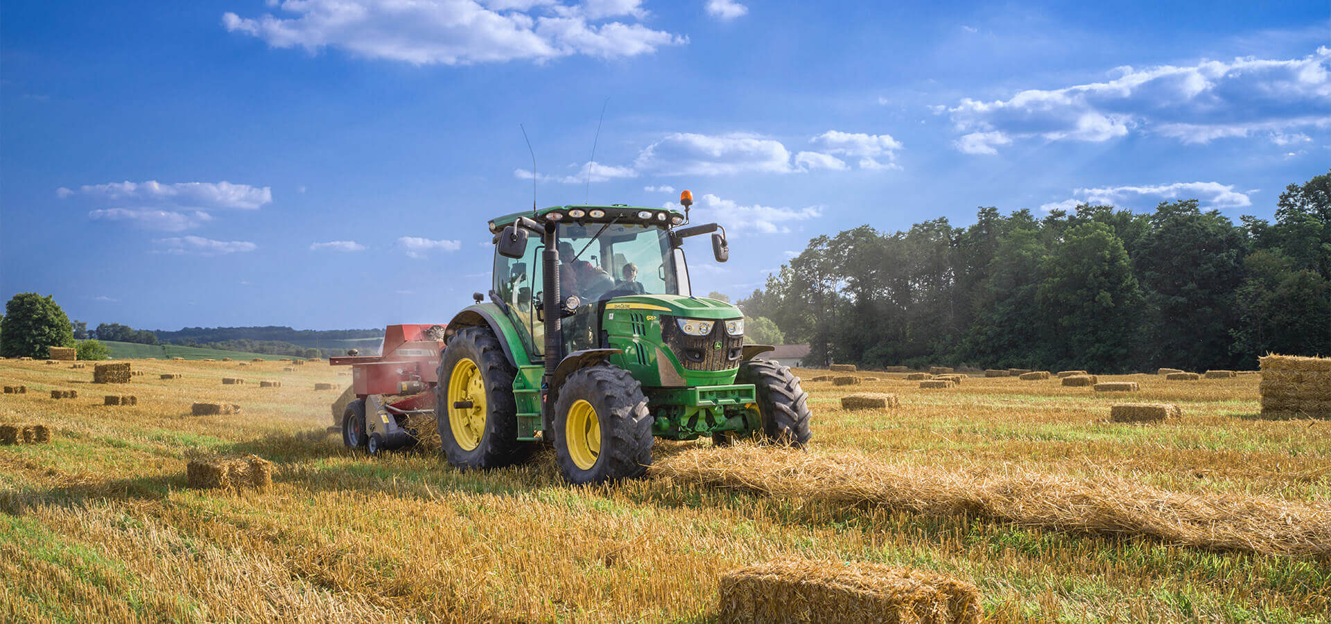 tractor working in field